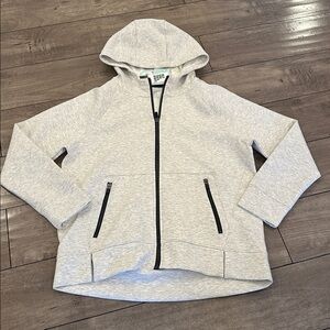 NWT {DSG} Zip-up Hoodie, L gray and black